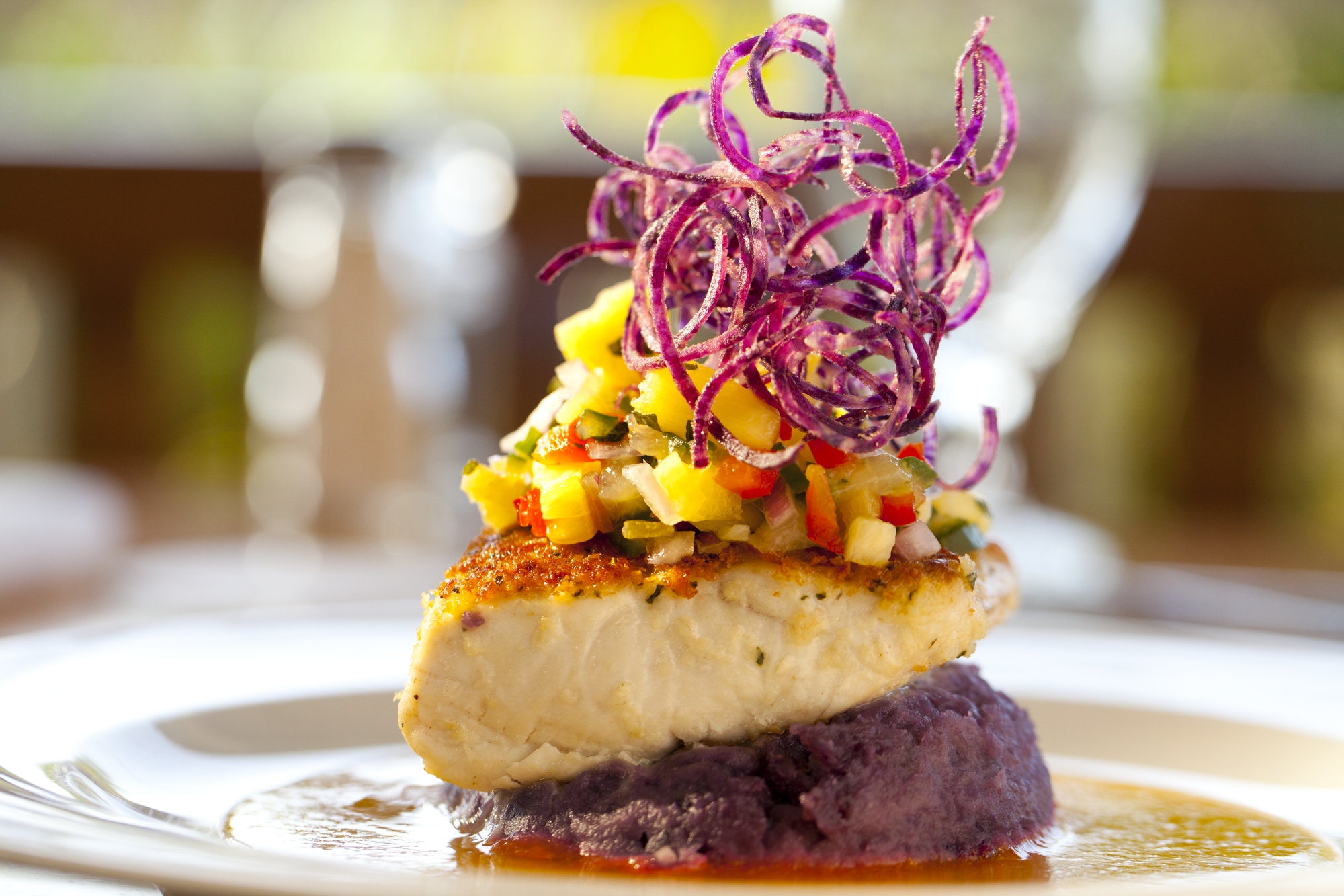 a piece of cooked fish