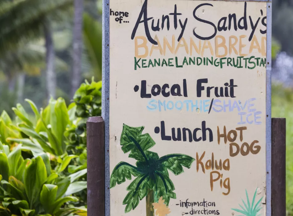Maui roadside farm stand sign.