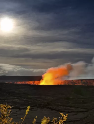View of a volcano at Hawaii Volcanoes National Park, Hawaii Island