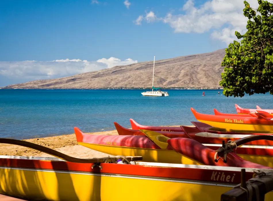 Watercrafts on the beach in Maui